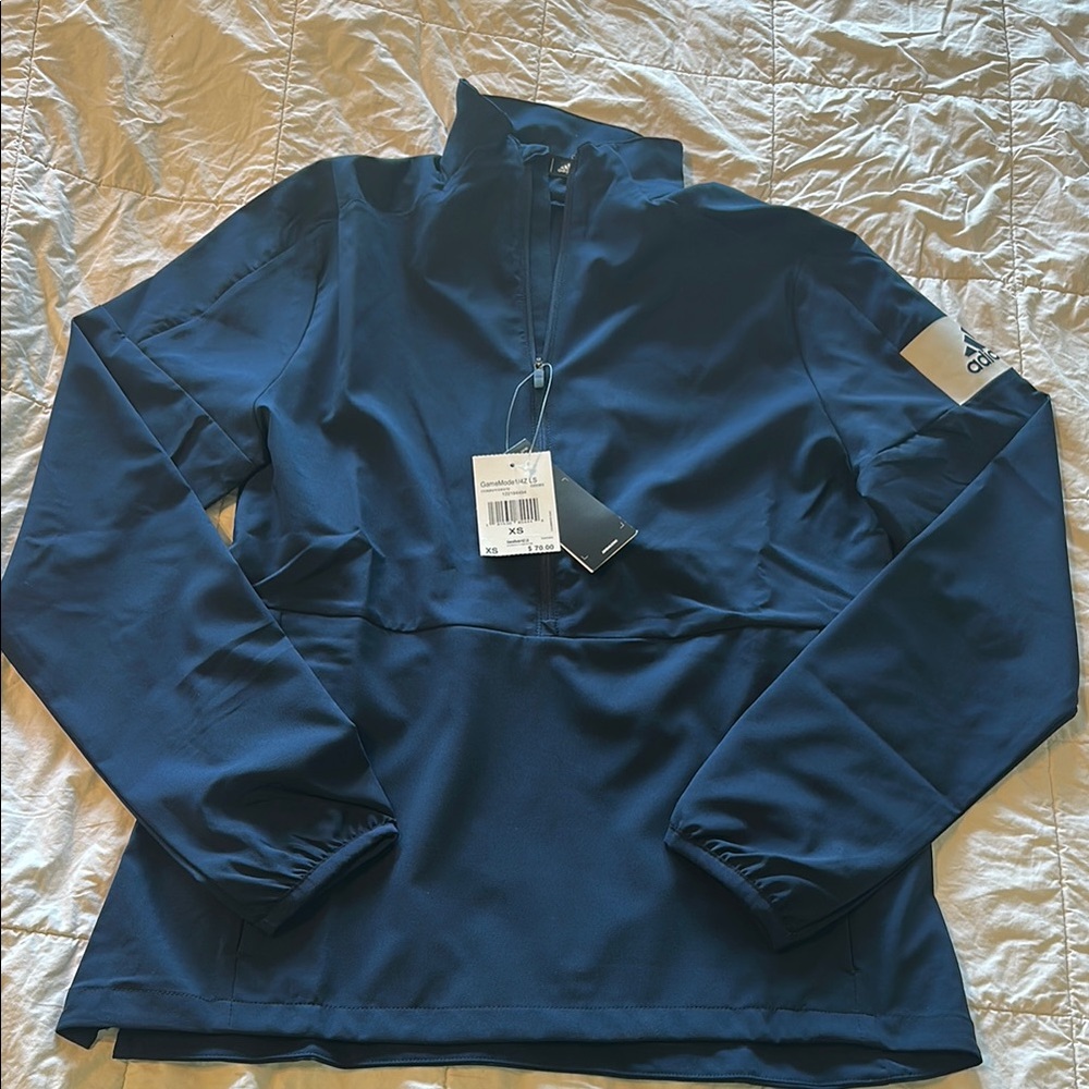 Adidas Dark Blue Quarter-Zip Top